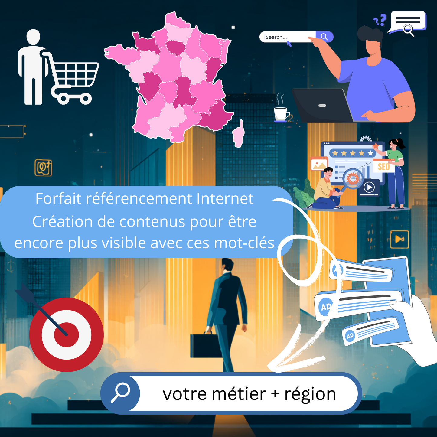 Référencement “Votre entreprise+ Région” - développez votre activité sur le Web